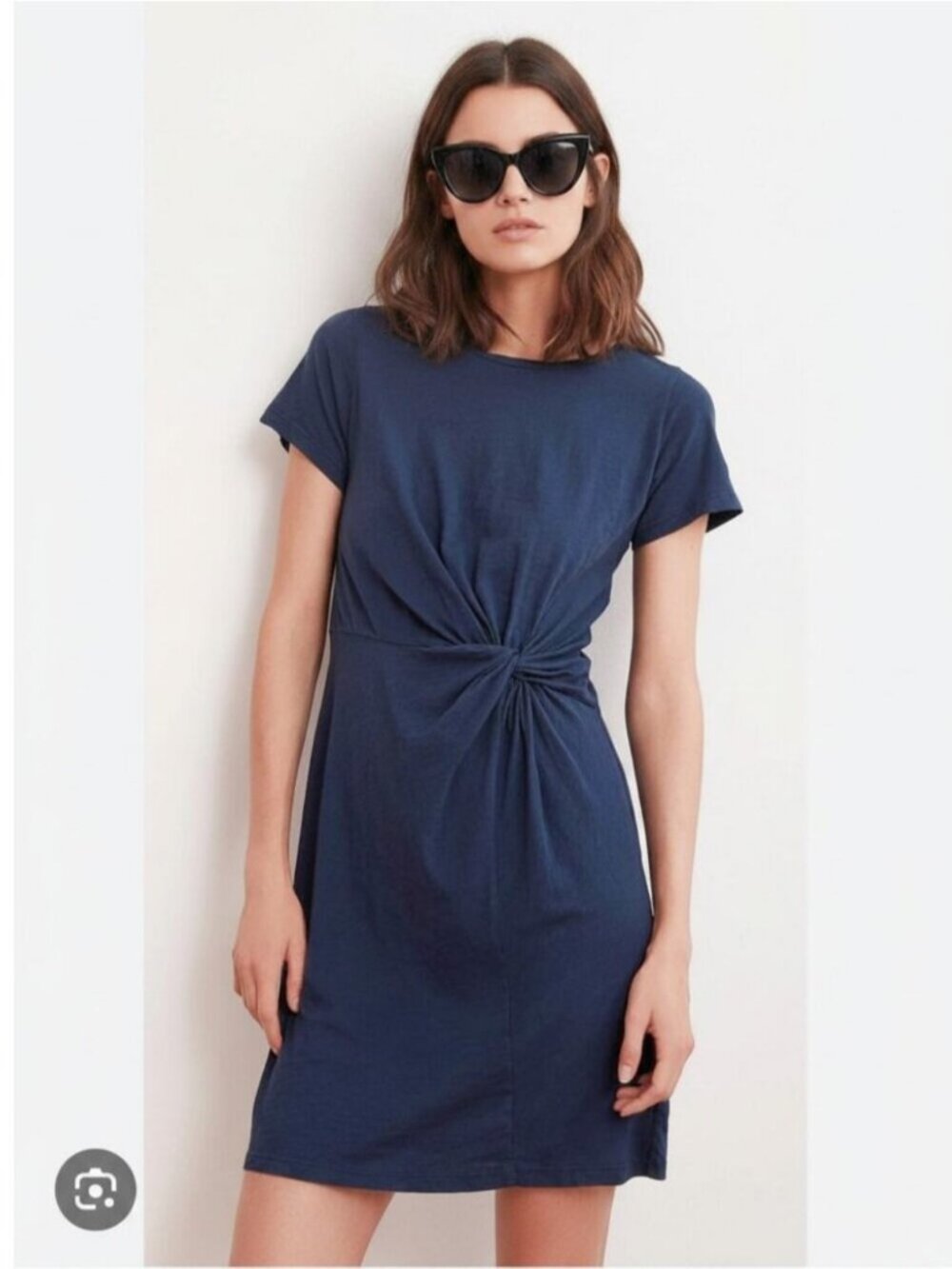 VELVET by Graham and Spencer Darcy Cotton Slub Knot Front Dress Size Small